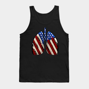 Breathe In Freedom USA Flag Patriotic Tank Top